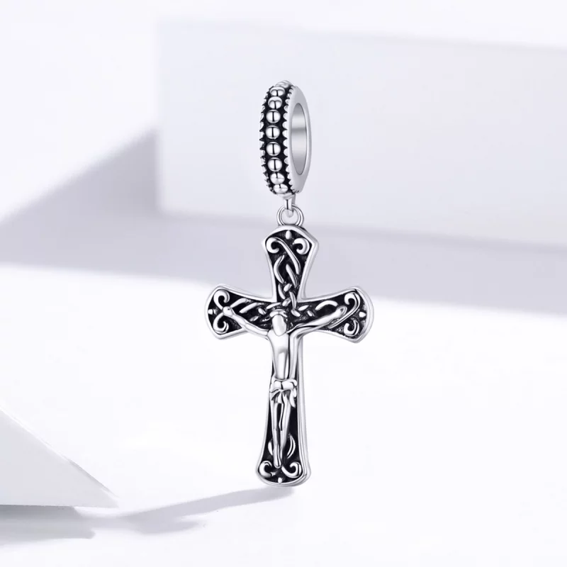(image pour) Charm Pendant Style PANDORA La croix de Jésus - SCC1407 - Afficher 2