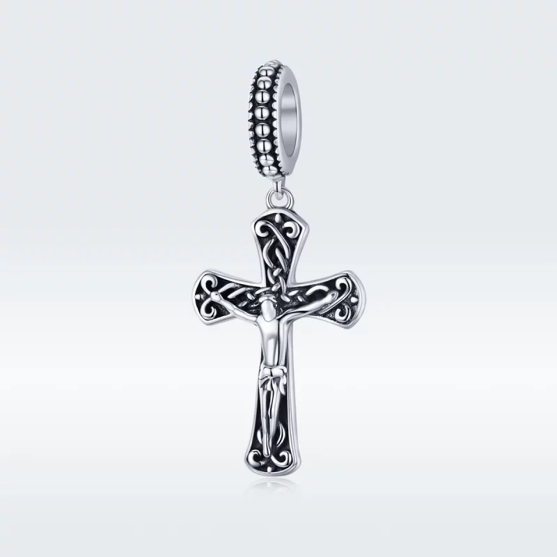 (image pour) Charm Pendant Style PANDORA La croix de Jésus - SCC1407 - Afficher 5