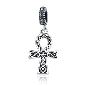 (image pour) Charm Pendant Style PANDORA La Croix du Pouvoir de la Foi Rétro - SCC185