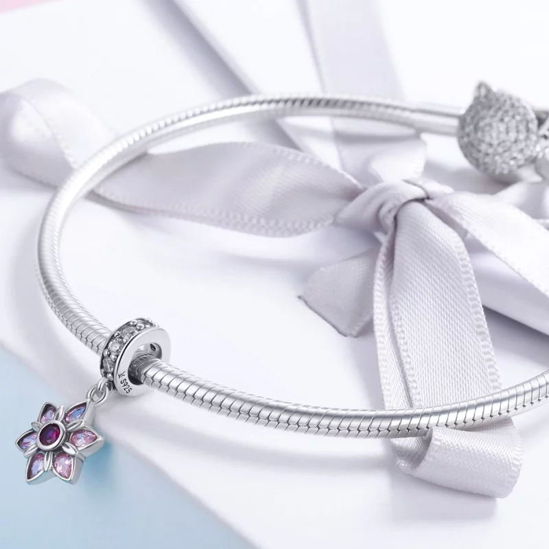 (image pour) Charm Pendant Style PANDORA La danse des fleurs - SCC840 - Afficher 4