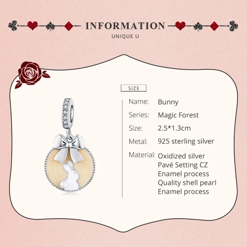 (image pour) Charm Pendant Style PANDORA Lapin - SCC1439 - Afficher 7