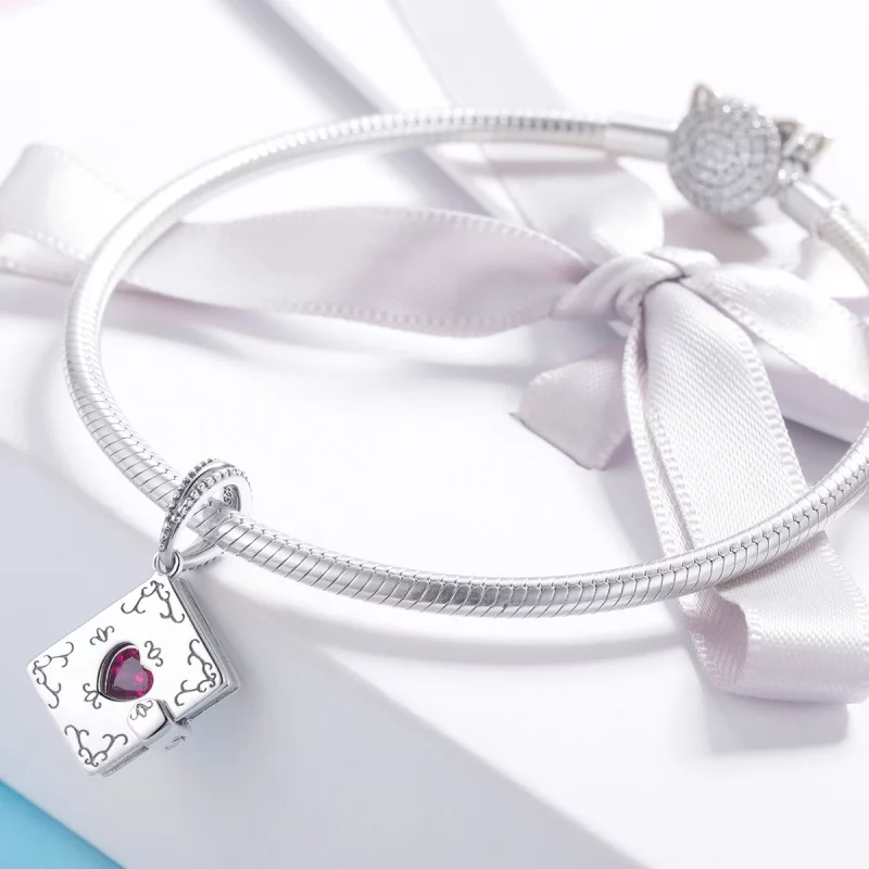 (image pour) Charm Pendant Style PANDORA Lettre d'amour - SCC980 - Afficher 3