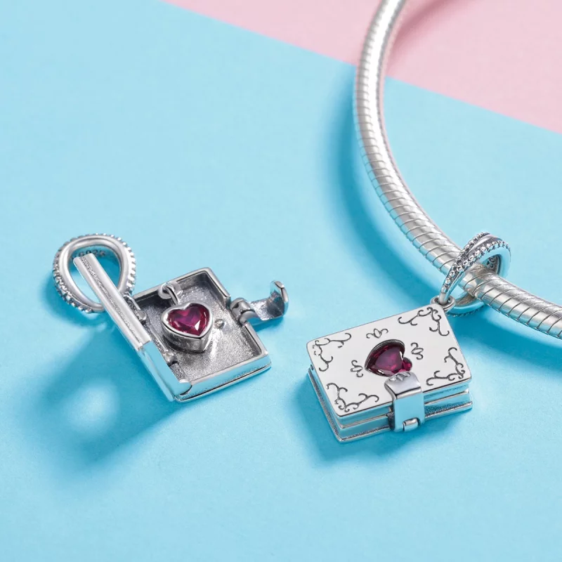(image pour) Charm Pendant Style PANDORA Lettre d'amour - SCC980 - Afficher 4