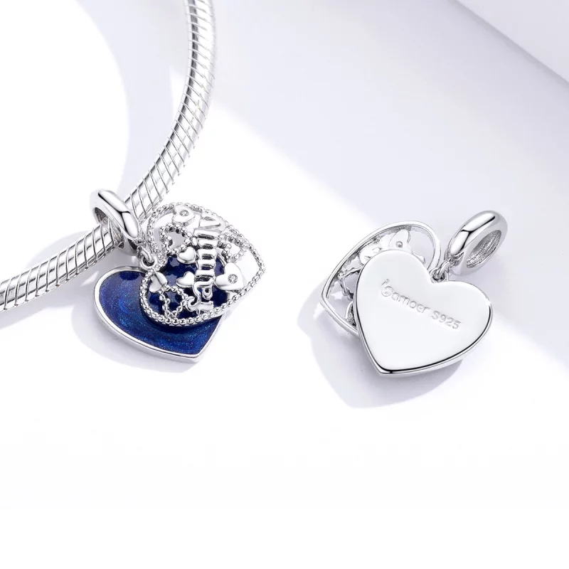 (image pour) Charm Pendant Style PANDORA Lettres de famille - BSC293 - Afficher 2