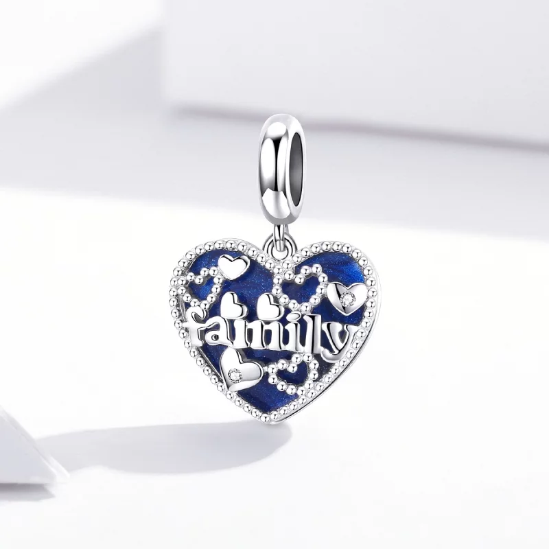 (image pour) Charm Pendant Style PANDORA Lettres de famille - BSC293 - Afficher 3