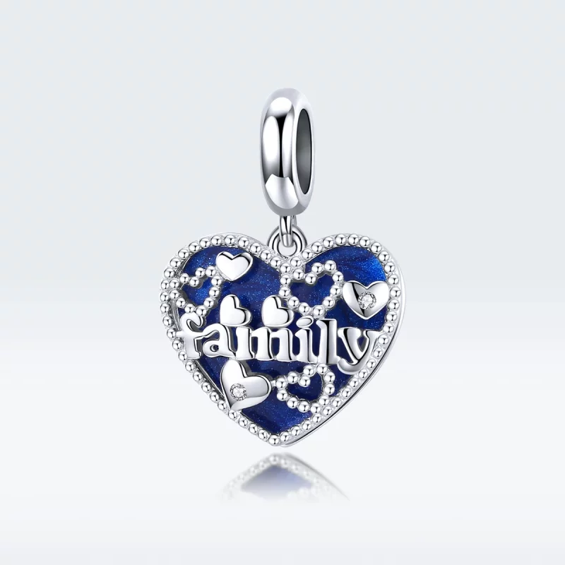 (image pour) Charm Pendant Style PANDORA Lettres de famille - BSC293 - Afficher 5