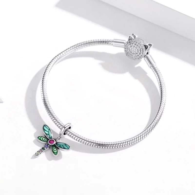 (image pour) Charm Pendant Style PANDORA Libellule brillante - SCC1706 - Afficher 3