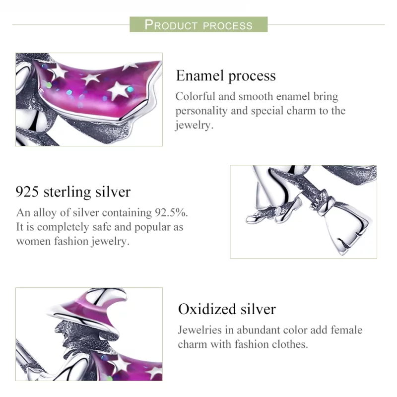 (image pour) Charm Pendant Style PANDORA Magicien d'Oz - SCC914 - Afficher 7