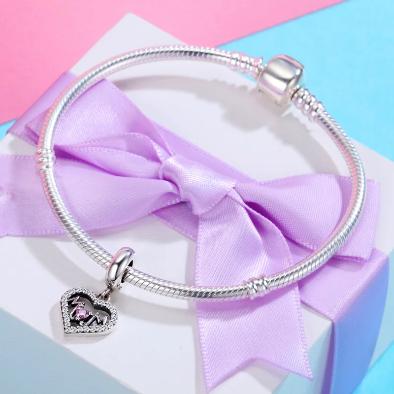 (image pour) Charm Pendant Style PANDORA Maman Coeur - SCC392 - Afficher 4