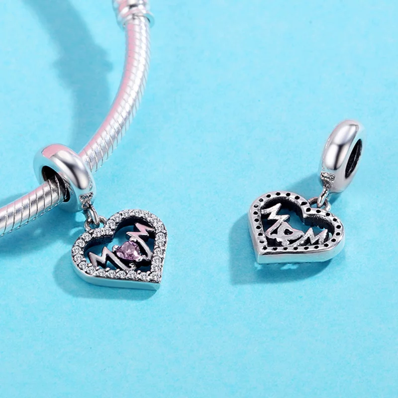 (image pour) Charm Pendant Style PANDORA Maman Coeur - SCC392 - Afficher 5