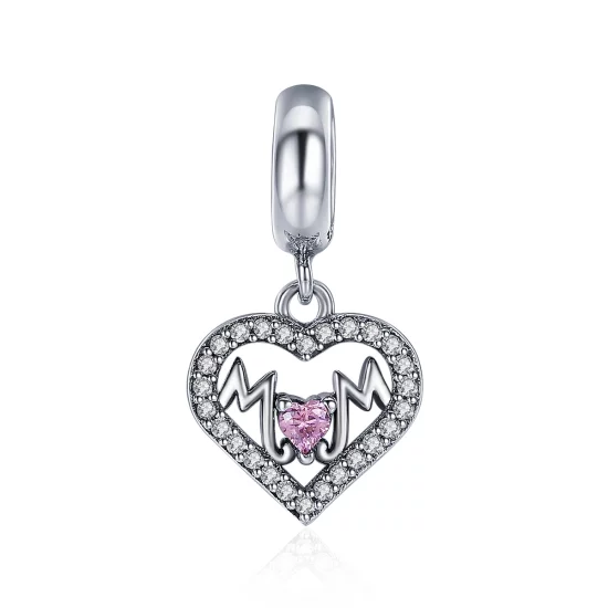 (image pour) Charm Pendant Style PANDORA Maman Coeur - SCC392