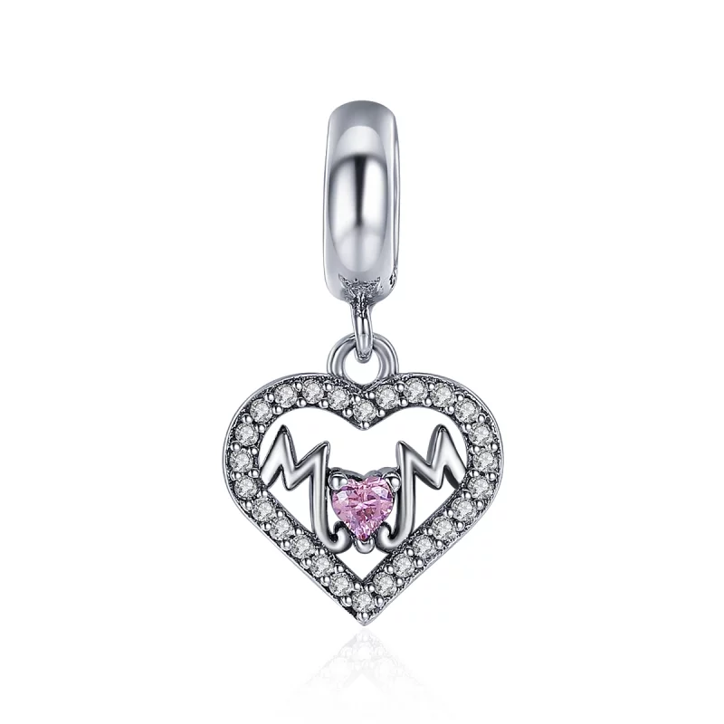 (image pour) Charm Pendant Style PANDORA Maman Coeur - SCC392