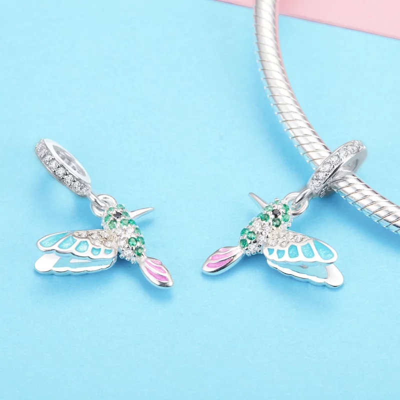 (image pour) Charm Pendant Style PANDORA Martin-pêcheur - SCC991 - Afficher 3