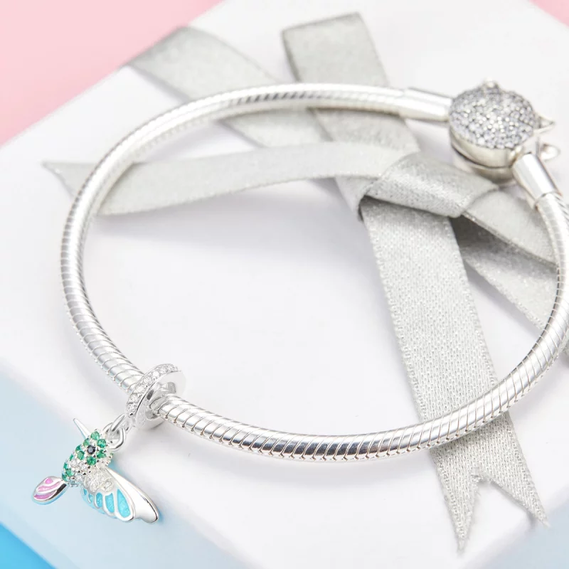 (image pour) Charm Pendant Style PANDORA Martin-pêcheur - SCC991 - Afficher 4