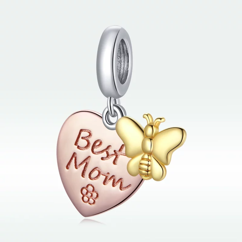 (image pour) Charm Pendant Style PANDORA Meilleure maman Bicolore - SCC1792 - Afficher 5
