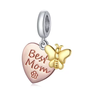 Charm Pendant Style PANDORA Meilleure maman Bicolore - SCC1792 (image pour) Charm Pendant Style PANDORA Meilleure maman Bicolore - SCC1792