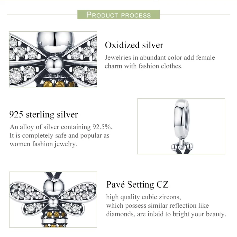 (image pour) Charm Pendant Style PANDORA Mon chéri - SCC821 - Afficher 7