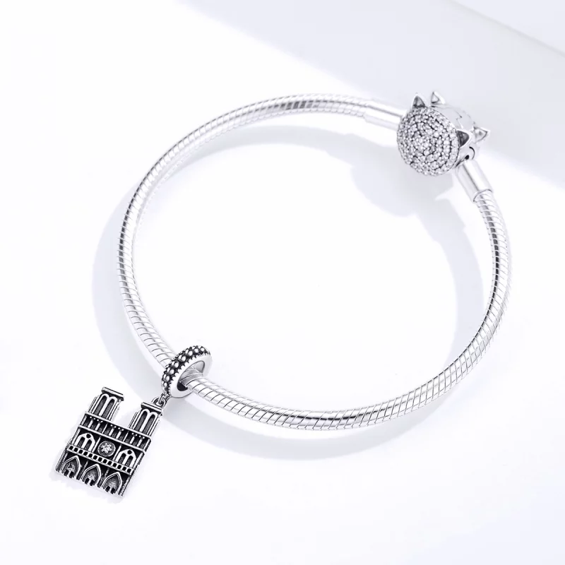 (image pour) Charm Pendant Style PANDORA Motre Dame De Paris - SCC1328 - Afficher 3
