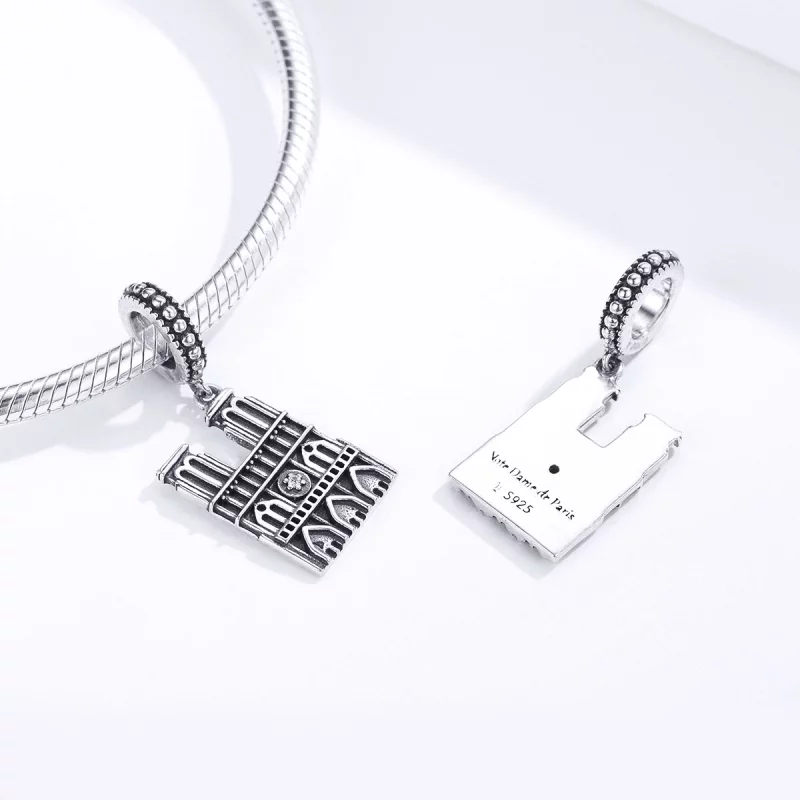 (image pour) Charm Pendant Style PANDORA Motre Dame De Paris - SCC1328 - Afficher 4
