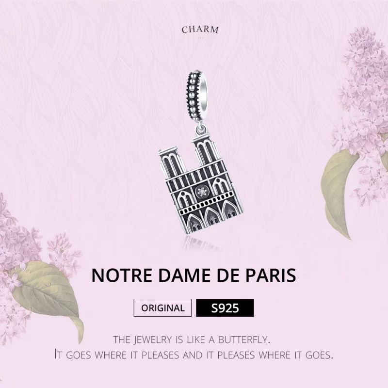 (image pour) Charm Pendant Style PANDORA Motre Dame De Paris - SCC1328 - Afficher 6