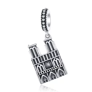 (image pour) Charm Pendant Style PANDORA Motre Dame De Paris - SCC1328