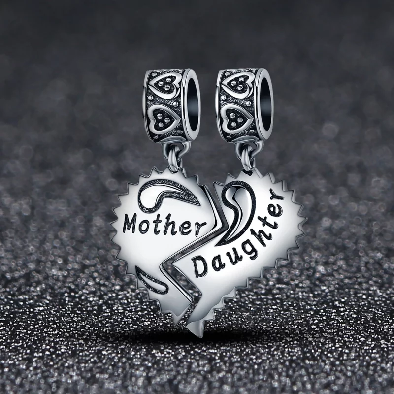 (image pour) Charm Pendant Style PANDORA Mère et fille - SCC427 - Afficher 2