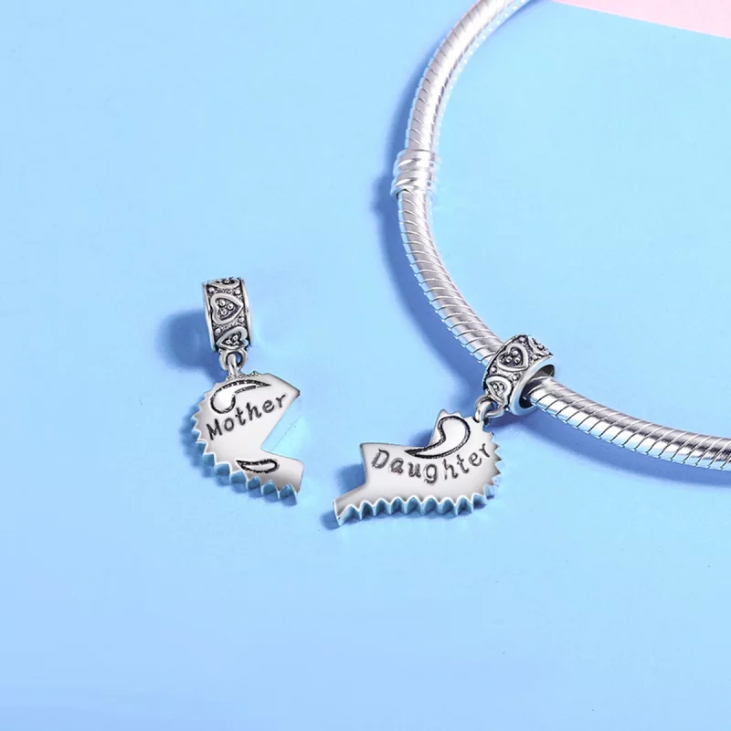(image pour) Charm Pendant Style PANDORA Mère et fille - SCC427 - Afficher 5