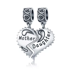 (image pour) Charm Pendant Style PANDORA Mère et fille - SCC427