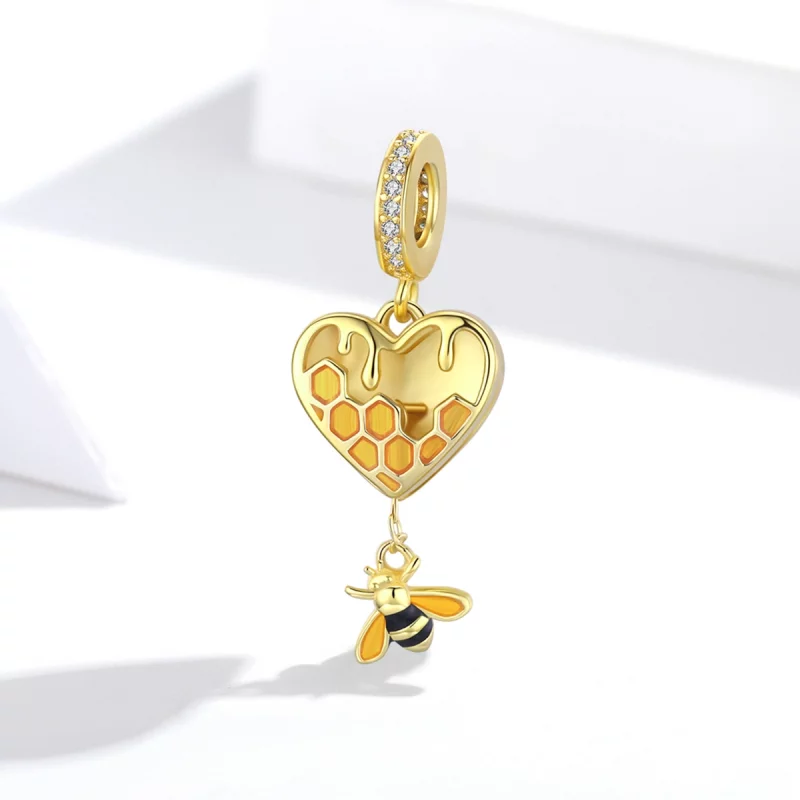 (image pour) Charm Pendant Style PANDORA Nid d'abeille d'amour - SCC1714 - Afficher 2