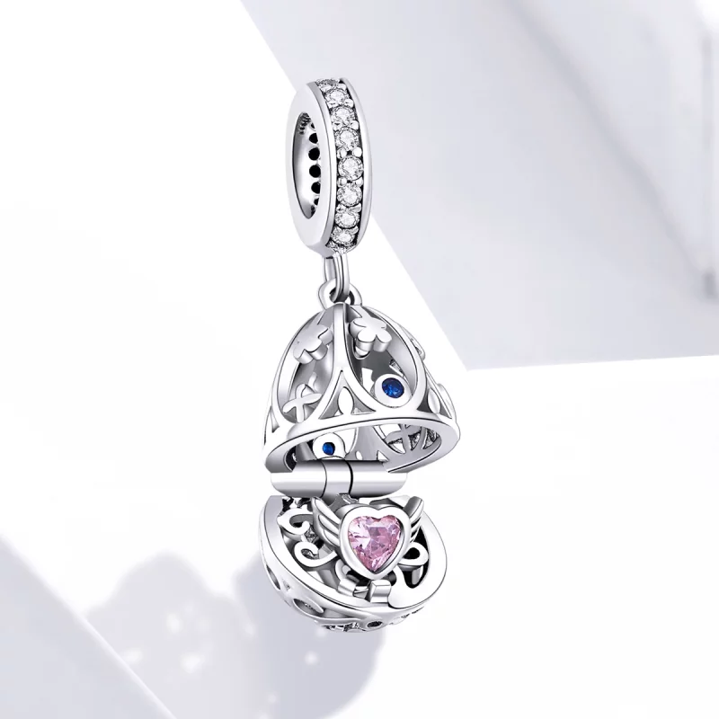 (image pour) Charm Pendant Style PANDORA Oeuf de Pâques avec trésor - SCC1465 - Afficher 2