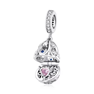 Charm Pendant Style PANDORA Oeuf de Pâques avec trésor - SCC1465 (image pour) Charm Pendant Style PANDORA Oeuf de Pâques avec trésor - SCC1465
