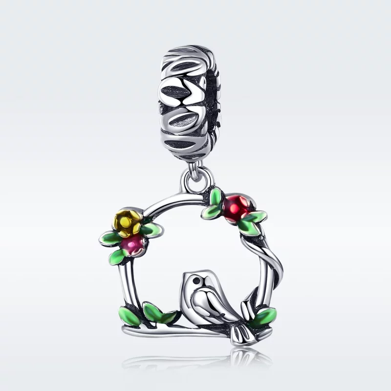 (image pour) Charm Pendant Style PANDORA Oiseau de printemps - SCC645 - Afficher 2