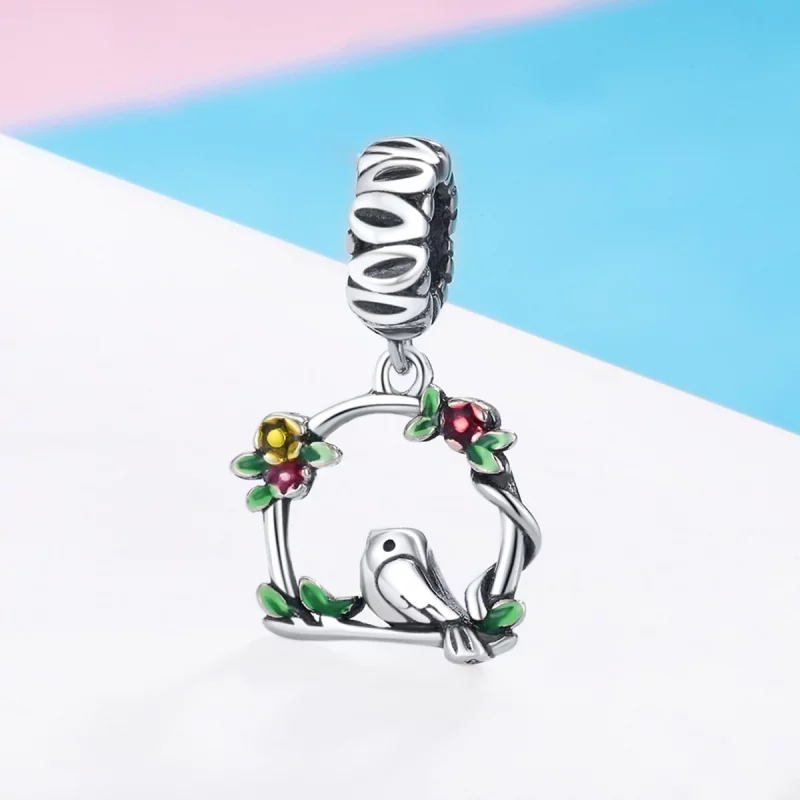 (image pour) Charm Pendant Style PANDORA Oiseau de printemps - SCC645 - Afficher 3