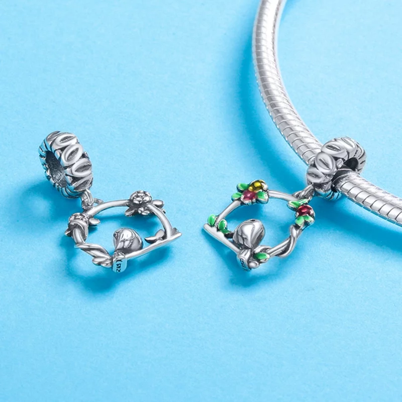(image pour) Charm Pendant Style PANDORA Oiseau de printemps - SCC645 - Afficher 4