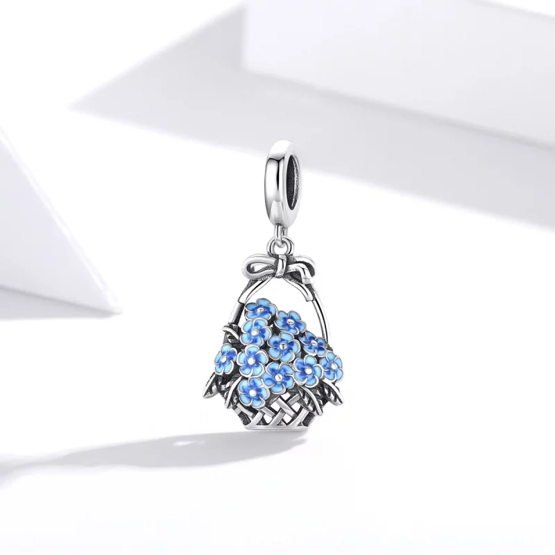 (image pour) Charm Pendant Style PANDORA Panier de fleurs - SCC1717 - Afficher 2