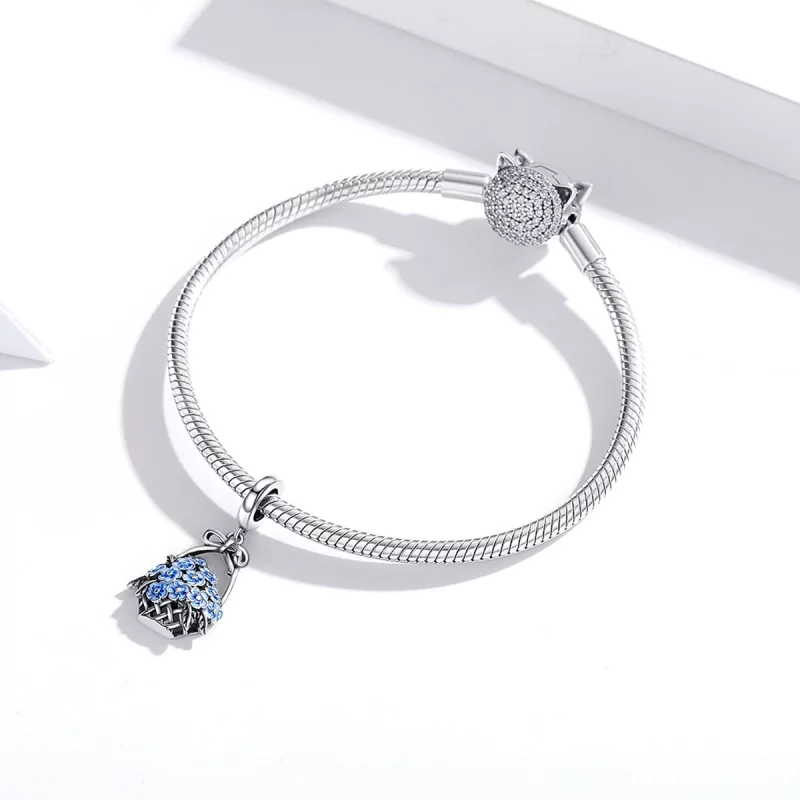 (image pour) Charm Pendant Style PANDORA Panier de fleurs - SCC1717 - Afficher 3