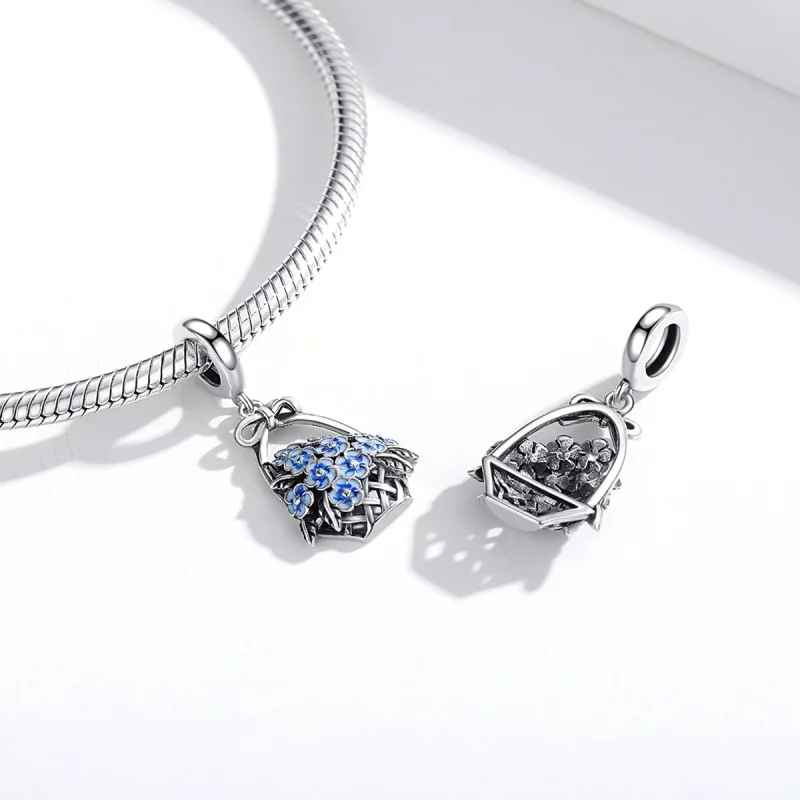 (image pour) Charm Pendant Style PANDORA Panier de fleurs - SCC1717 - Afficher 4