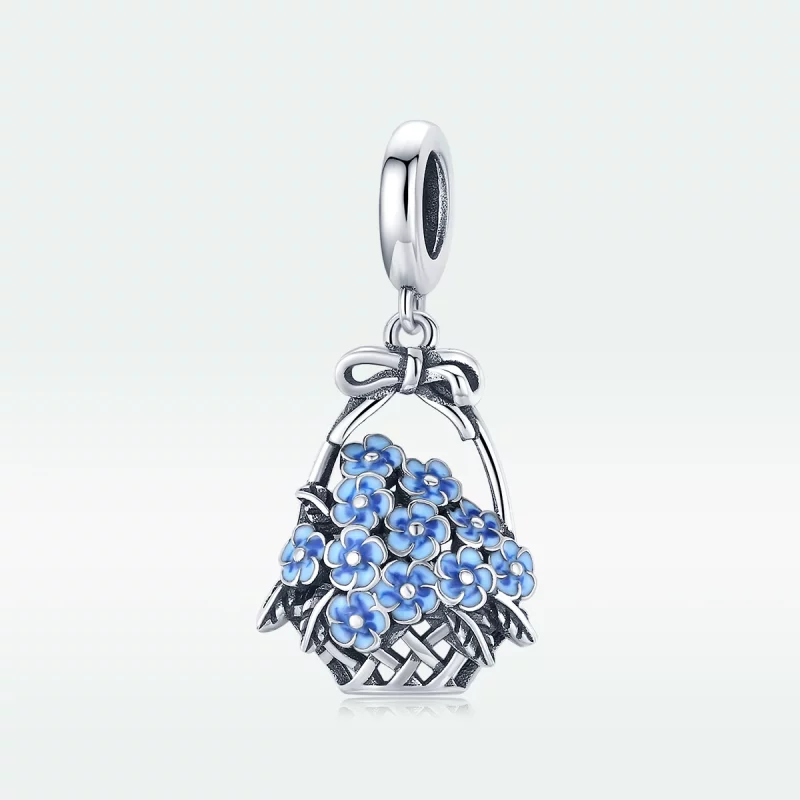 (image pour) Charm Pendant Style PANDORA Panier de fleurs - SCC1717 - Afficher 5