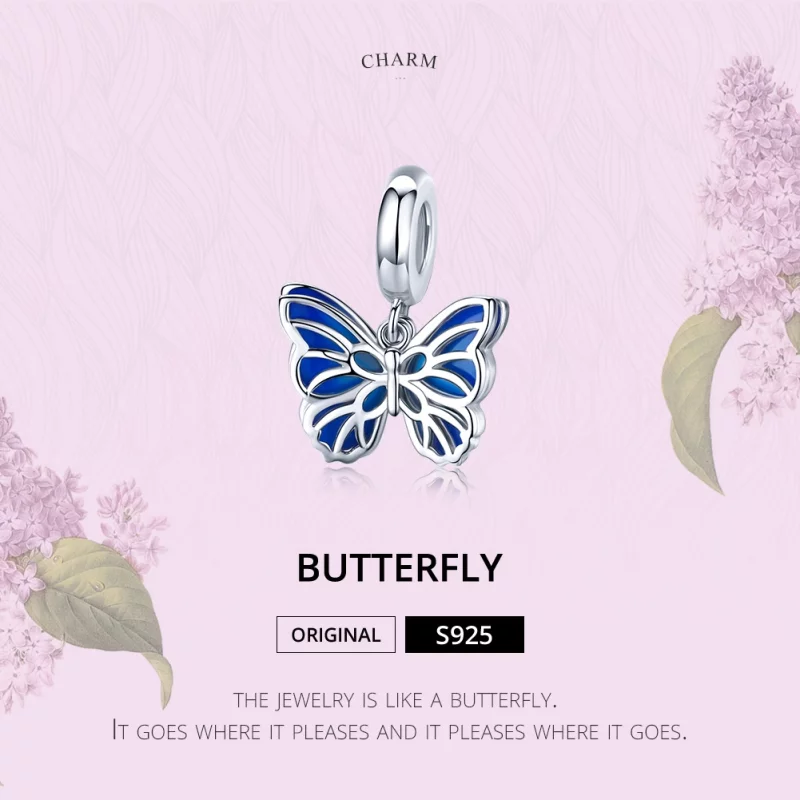(image pour) Charm Pendant Style PANDORA Papillon - BSC149 - Afficher 6