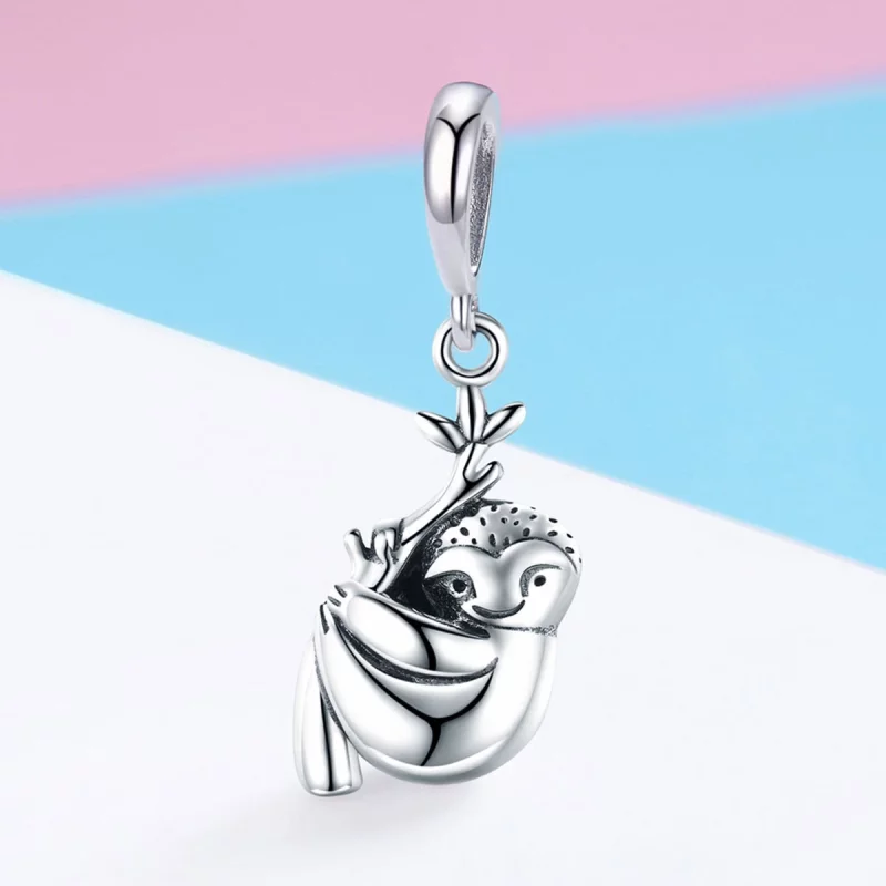 (image pour) Charm Pendant Style PANDORA Paresseux mignon - SCC866 - Afficher 2