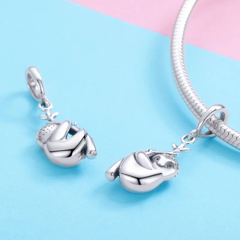 (image pour) Charm Pendant Style PANDORA Paresseux mignon - SCC866 - Afficher 3