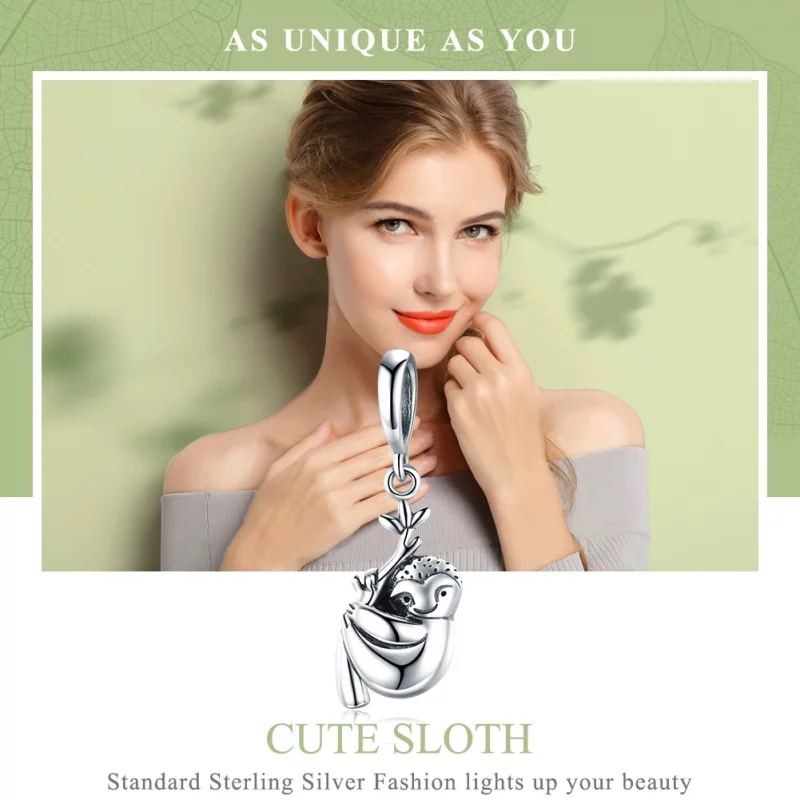 (image pour) Charm Pendant Style PANDORA Paresseux mignon - SCC866 - Afficher 6