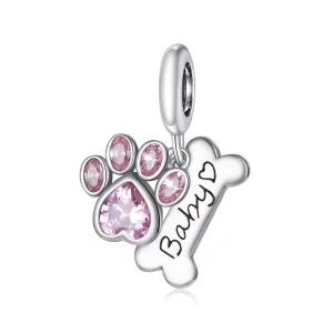 (image pour) Charm Pendant Style PANDORA Patte de chien mignon - SCC1680