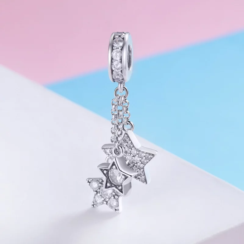 (image pour) Charm Pendant Style PANDORA Pentagrammes - SCC881 - Afficher 2