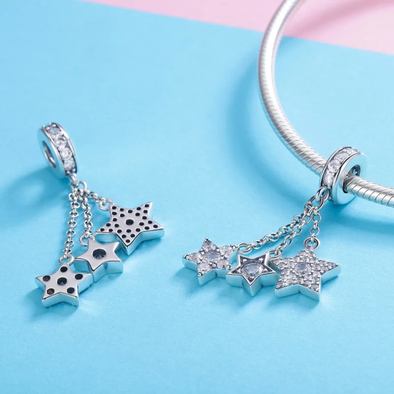 (image pour) Charm Pendant Style PANDORA Pentagrammes - SCC881 - Afficher 4