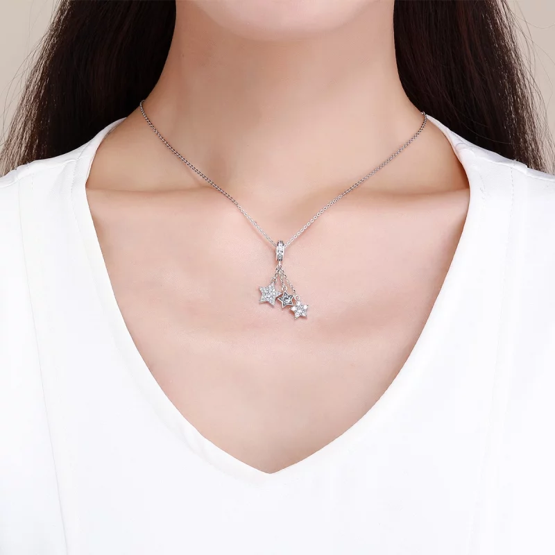 (image pour) Charm Pendant Style PANDORA Pentagrammes - SCC881 - Afficher 5