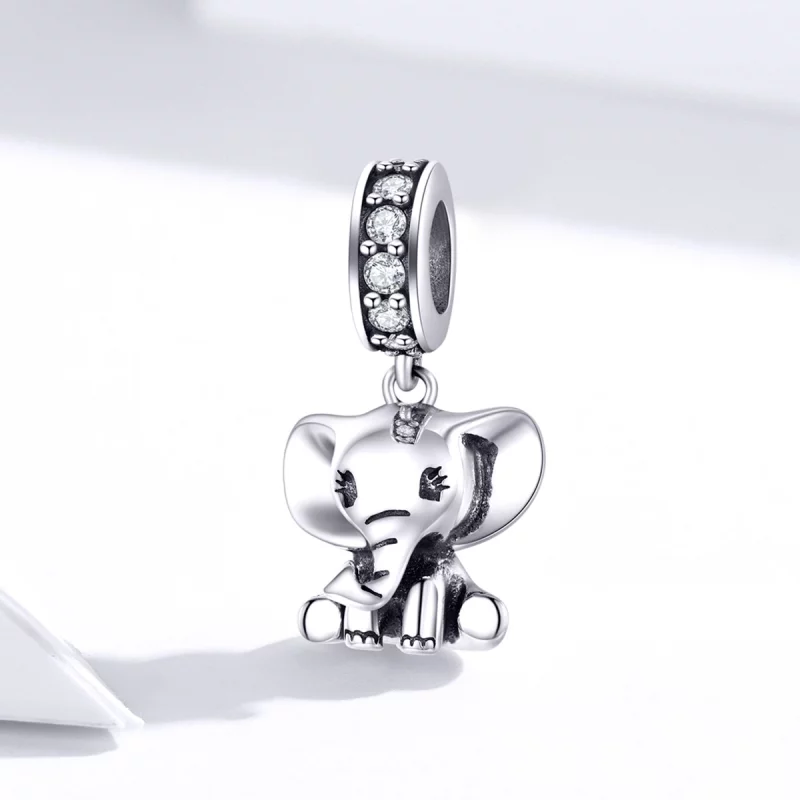 (image pour) Charm Pendant Style PANDORA petit éléphant - SCC1338 - Afficher 2