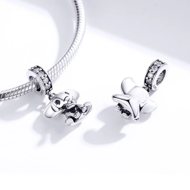 (image pour) Charm Pendant Style PANDORA petit éléphant - SCC1338 - Afficher 4