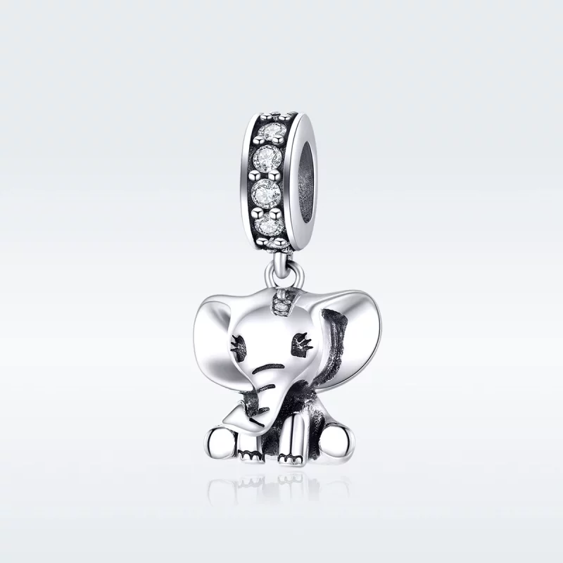(image pour) Charm Pendant Style PANDORA petit éléphant - SCC1338 - Afficher 5