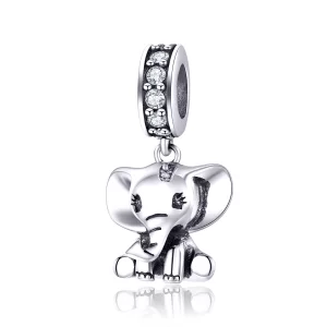Charm Pendant Style PANDORA petit éléphant - SCC1338 (image pour) Charm Pendant Style PANDORA petit éléphant - SCC1338